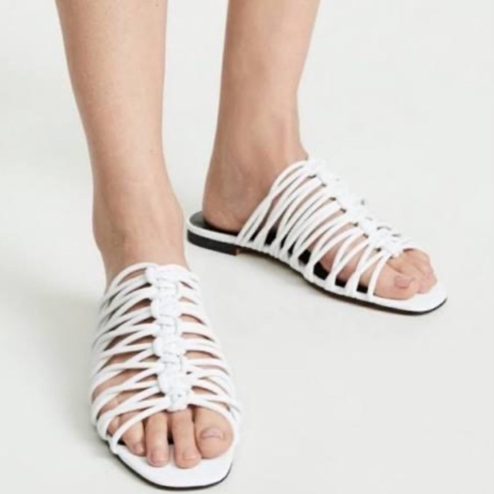 Rebecca Minkoff Maelynn White Slide Sandals – NIB – 6.5M & 8.5M